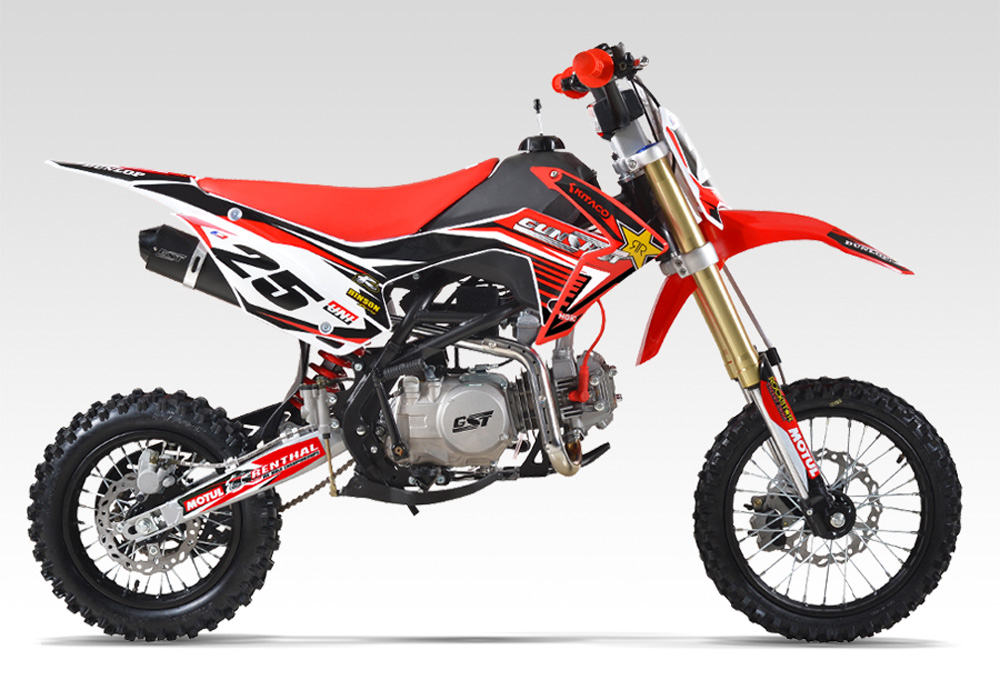 Pit Bike GUNSHOT 140-FX 12/14 - Dirt Bike 140cc - Moteur YX 140 - Rouge