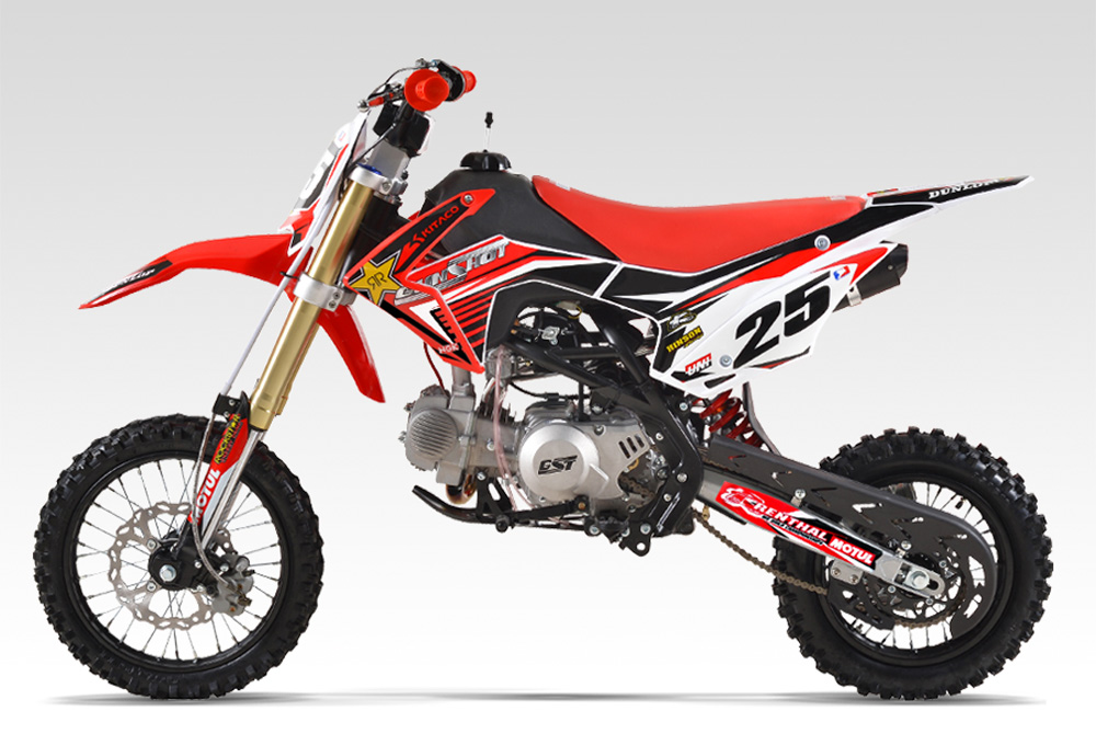 Pit Bike GUNSHOT 140-FX 12/14 - Dirt Bike 140cc - Moteur YX 140 - Rouge