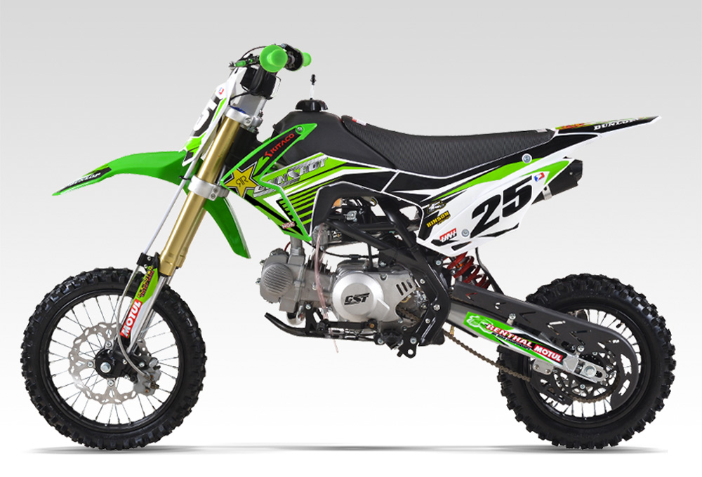 Pit Bike GUNSHOT 140-FX 12/14 - Dirt Bike 140cc - Moteur YX 140 - Vert