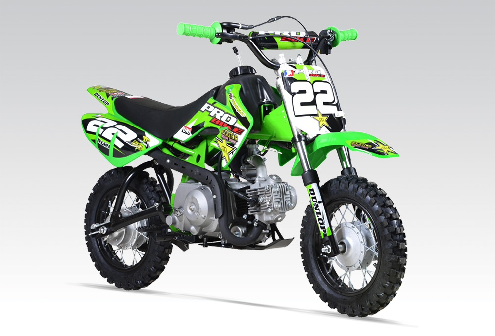 Motocross enfant 50cc de chez Probike, disponible en couleur rouge